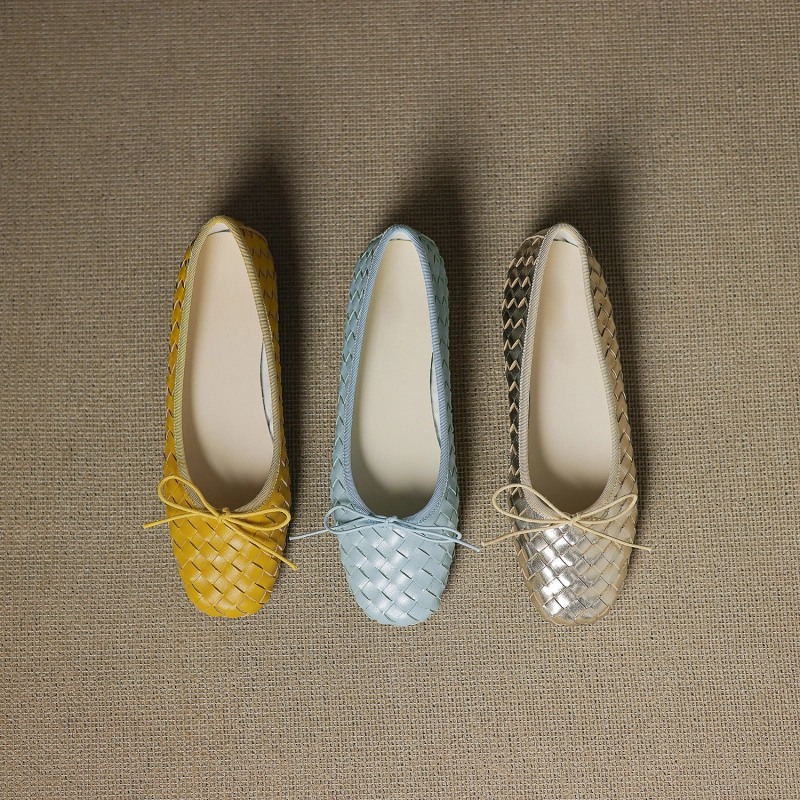 Ballerines à bout carré et nœud tissé pour femmes Up2Step