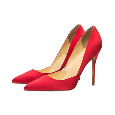 Escarpins Stilettos Rouges Pointus Fashion Chaussure De Mariage Pour Femme
