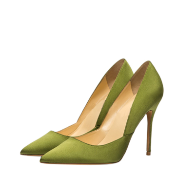 Escarpins Stilettos Verts Pointus Fashion Chaussure De Mariage Pour Femme